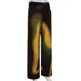 Fashion Women's Gradient Rainbow Color Printing High Waist Straight Loose Trendy Casual Pants Daddy Pants