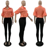 Light mature sexy one-piece shirt