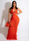Women's Fashion Sexy Perspective Strap Mesh Dress