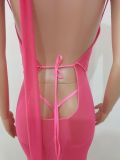 Casual Sexy Spring/Summer Swimwear Backless Beach Skirt 3-Color Two-Piece Set