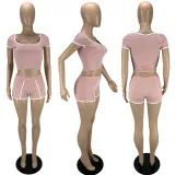 Fashion sexy solid color tight two-piece suit