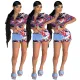 Summer tie short-sleeved top sexy hot pants two-piece set