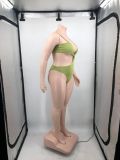 Sexy Elastic Swimsuit Sunscreen Solid Color Two Piece Set