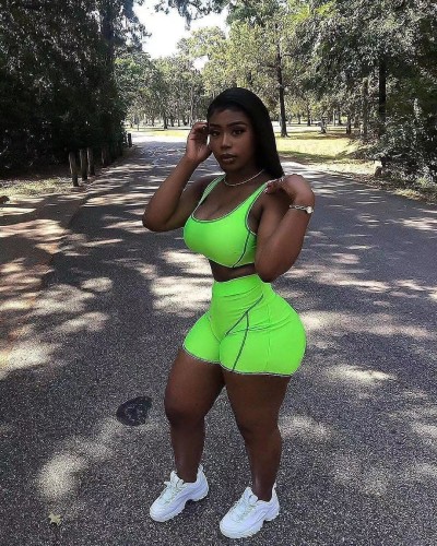 Solid Color Fashion Casual Sports Pants Two Piece Set