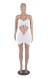 Fashion Casual Ladies Lace Up Cutout Pleated Ladies Dress