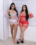 Women's Sexy Hollow Lingerie Sexy Mesh Backless Swimwear Nightclub Dress