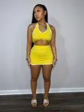 Women's sling bag hip skirt sexy two-piece suit