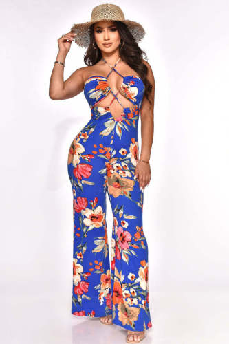 Beach Resort Lace Up Sexy Jumpsuit