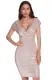 Deep V Neck Solid Sequin Dress