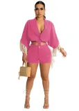 Lace-Up Fringe Two-Piece Doll Sleeve Set