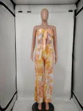 Sexy Print Tie Dye Two Piece