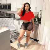 Casual Two Piece Fashion Sexy Fishnet Pants