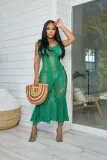 Sexy Cutout Camisole Blouse Hook Knit Dress