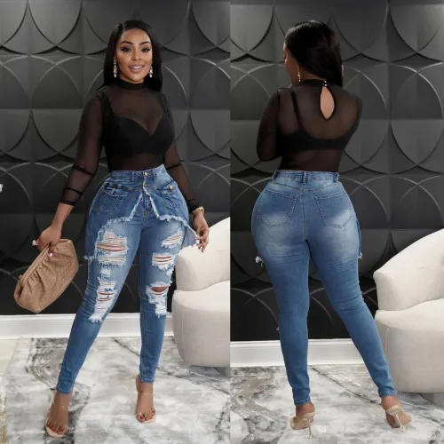 Fashion women's sexy denim pencil pants