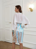 Women's Cloak Two Piece Fashion Sequin Sling Dress