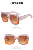 Square S-shaped diamond-studded sunglasses net red same style sunglasses fashion all-match sunglasses women