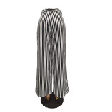 Sexy Ladies Striped Wide Leg Pants Multicolor Available (No Stretch)