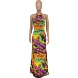 place print dress