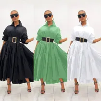 Retro First Love Skirt Loose and Slim French Lazy Shirt Dress
