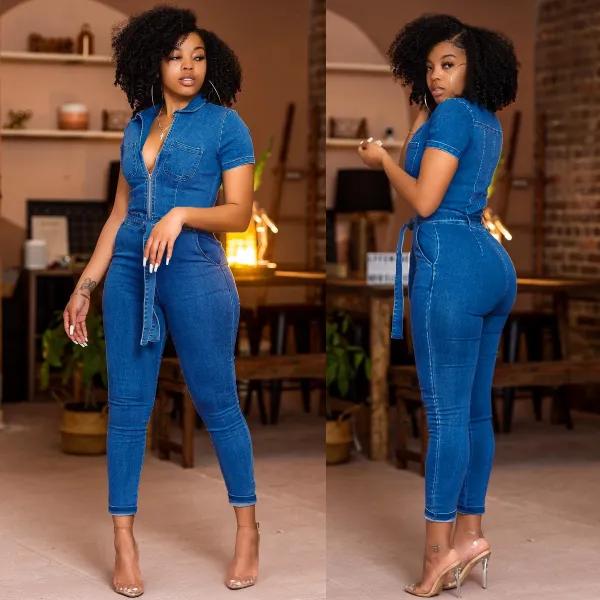 Sexy Fashion Denim Jumpsuit