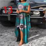 Plus Size Sleeveless Pullover Loose Print Dress
