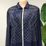 Women's 3 Piece Suit Hot Drill Zipper