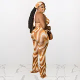Ripple halterneck sexy jumpsuit