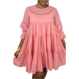 women's lace loose mid skirt