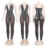 Sexy sling hot drill one-piece nightclub suit