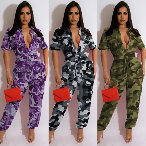 Classic Cargo Pants Multi-pocket Micro-Stretch Casual Jumpsuit