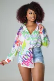 Letter Print Fashion Cardigan Top