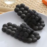 Indoor and outdoor bathroom massage lychee slippers men and women slip-on shoes
