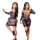 Women's sexy hollowed-out underwear Sexy hollowed-out nightclub dress