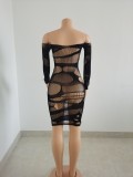 Women's sexy hollowed-out underwear Sexy hollowed-out nightclub dress