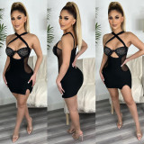 Women's fashion sexy sling hot diamond nightclub dress women