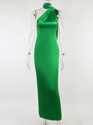 Dress Sexy Backless Tight Hip Scarf Dress Long Skirt