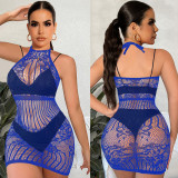 Sexy Sling Mesh Clothes Tight Hollow Hip Pack 3 Colors Dress