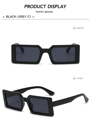 Square Sunglasses Small Frame Sunglasses Transparent Color Personality Street Shot Sunglasses