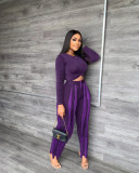 Pit fabric Fringed trousers Casual two-piece suit