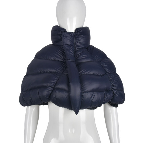 Irregular stand collar fleece zipper street hipster warm cotton coat