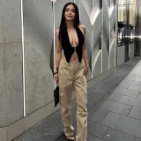 Sexy halter babes tight top