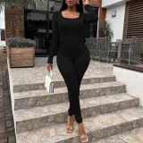 Autumn and winter new jumpsuit fashion slim slim bodysuit