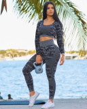 Sportswear Yoga Fitness Pants Long Sleeve Set