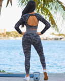 Sportswear Yoga Fitness Pants Long Sleeve Set
