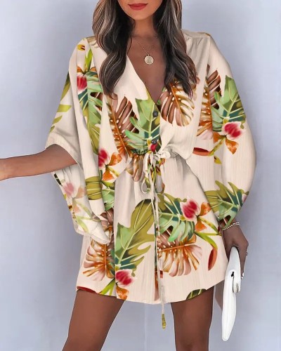 Fashion Print Shirt Dress