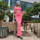 Fashionable one-shoulder temperament slim sexy hip-lifting dress