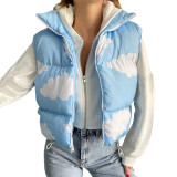 Jacket vest thickened warm cloud stand collar short bread coat cotton coat
