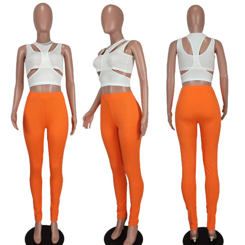 Three-piece set of vest tube top + trousers in different colors