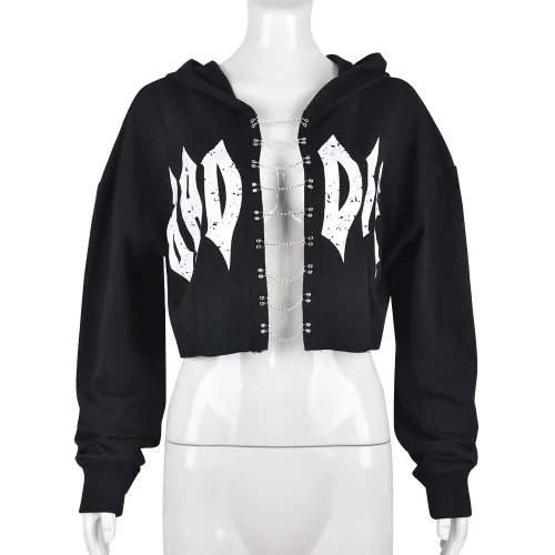 Women's Fashion Hooded Patch Pocket GALERYDEPT Sweatshirt