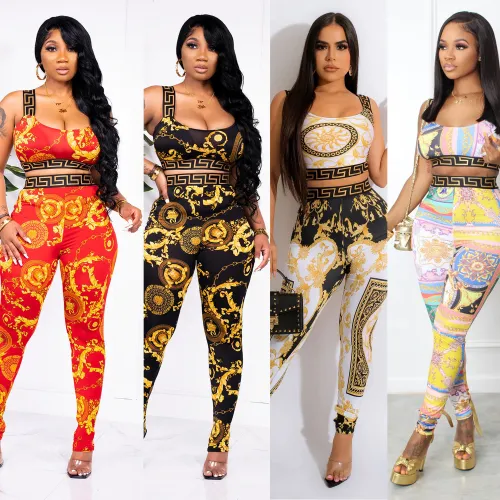 Cropped Navel Slim Camisole Pants Two-Piece Nightclub Suit